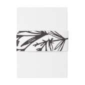 Met de hand getekende botanische bladeren trekken uitnodigingen wikkel (Achterkant Voorbeeld)