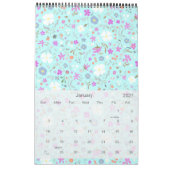 Met de Hand Getekende Botanische en Abstracte Kuns Kalender (Jan 2027)