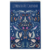 Met de Hand Getekende Botanische en Abstracte Kuns Kalender (Hoes)
