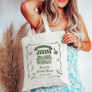 Met de hand getekende bruidsdouche 'Fresh Off the  Tote Bag