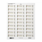 Met de Hand Getekende Bruiloftsfeest met Bloemen Etiket (Full Sheet)
