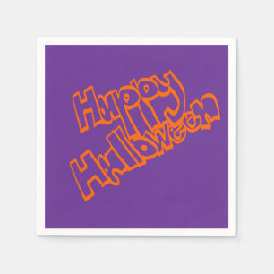 Met de Hand Getekende Bubble Lettering Gelukkig Ha Servet