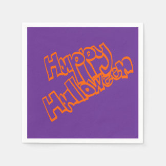 Met de Hand Getekende Bubble Lettering Gelukkig Ha Servet