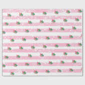 met de hand getekende cactus met strepen achtergro cadeaupapier (Vlak)