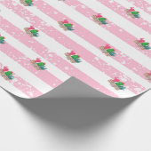 met de hand getekende cactus met strepen achtergro cadeaupapier (Hoek)