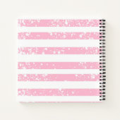 met de hand getekende cactus met strepen achtergro notitieboek (Achterkant)