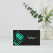 Met de hand getekende calculator | Zwart Visitekaartje (Staand voorkant)