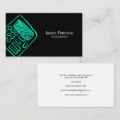 Met de hand getekende calculator | Zwart Visitekaartje (Voorkant / Achterkant)