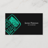 Met de hand getekende calculator | Zwart Visitekaartje (Voorkant)