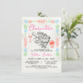 Met de Hand Getekende Charcuterie Bord Bruidsfeest Kaart (Staand voorkant)