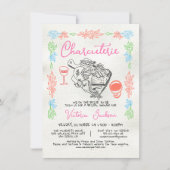 Met de Hand Getekende Charcuterie Bord Bruidsfeest Kaart (Voorkant)