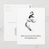 Met de hand getekende citaat van Kerstman Briefkaart (Voorkant / Achterkant)