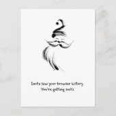 Met de hand getekende citaat van Kerstman Briefkaart (Voorkant)