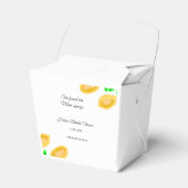 met de hand getekende citroenbladeren voegen QR-vr Bedankdoosjes (Voorkant Zijde)