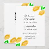 met de hand getekende citroenbladeren voegen QR-vr Kaart (Voorkant / Achterkant)