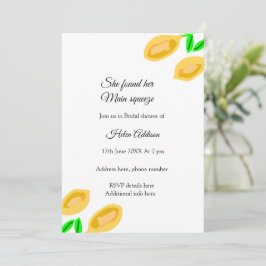 met de hand getekende citroenbladeren voegen QR-vr Kaart