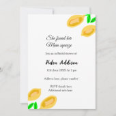 met de hand getekende citroenbladeren voegen QR-vr Kaart (Voorkant)