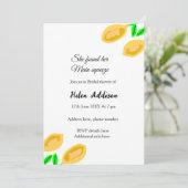 met de hand getekende citroenbladeren voegen QR-vr Kaart (Staand voorkant)