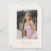 Met de hand getekende cocktailproost op 30-jarige kaart (Achterkant)