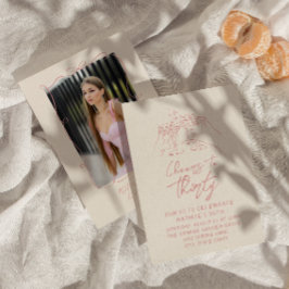 Met de hand getekende cocktailproost op 30-jarige  kaart