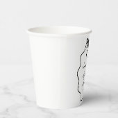 Met de hand getekende Coquette Strik Bruidsmeisje  Papieren Bekers (Rechts)