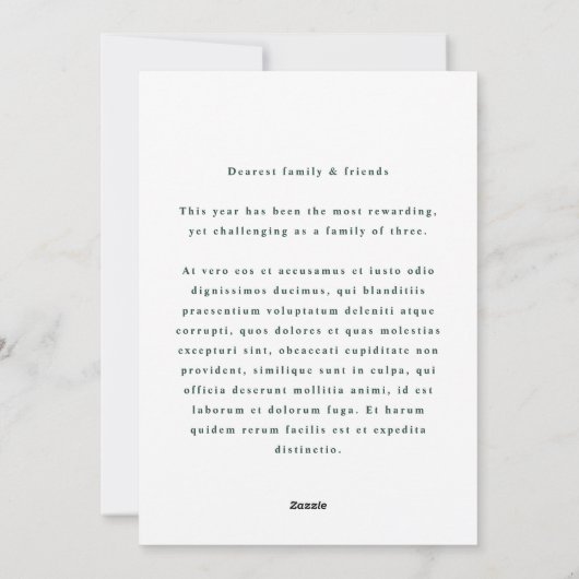 Met de hand getekende Cutout Wreated Lijst Red Hol Feestdagenkaart (Achterkant)