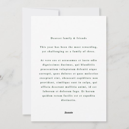 Met de hand getekende Cutout WreatLijst Green Holi Feestdagenkaart (Achterkant)