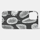 Met de hand getekende dennenkegels naadloos patroo Case-Mate iPhone case (Achterkant (horizontaal))