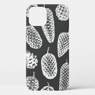 Met de hand getekende dennenkegels naadloos patroo Case-Mate iPhone case