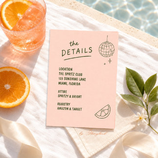 Met de hand getekende Details Card Bedankkaart