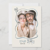 Met de hand getekende disco verlovingsfeest foto m kaart (Achterkant)