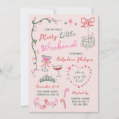 Met de hand getekende Doodles Prettig Afscheid Wee Kaart (Voorkant)