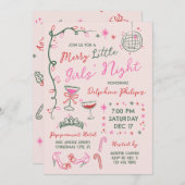 Met de hand getekende Doodles Prettige Meisjesavon Kaart (Voorkant / Achterkant)