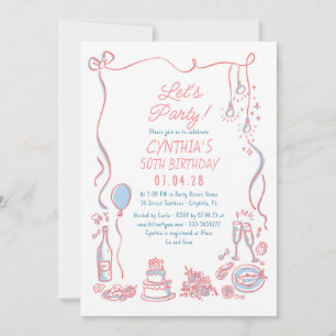 Met de hand getekende Doodles Whimsical Quirk Gebo Kaart