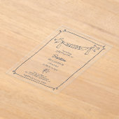 Met de hand getekende doop acrylic uitnodiging met (Laagn)