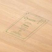 Met de hand getekende doop acrylic uitnodiging met (Laagn)