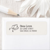 Met de hand getekende dop etiket (Insitu)