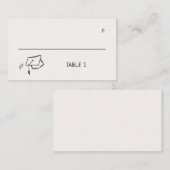 Met de hand getekende dop plaatskaartje (Voorkant / Achterkant)