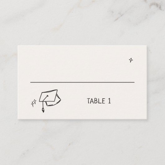 Met de hand getekende dop plaatskaartje (Voorkant)