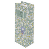 Met de Hand Getekende Edelweiss Elegante Alpine Sa Wijn Cadeautas (Voorkant Gekanteld)