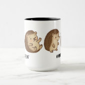 Met de hand getekende egel Aangepast knuffel Mok (Midden)