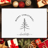 Met de hand getekende Elegant Merry Kerstfeestdag Rubberstempel