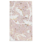 Met de hand getekende elegante moderne gouden wild klein cadeauzakje (Achterkant)