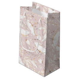 Met de hand getekende elegante moderne gouden wild klein cadeauzakje