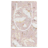 Met de hand getekende elegante moderne gouden wild klein cadeauzakje (Voorkant)