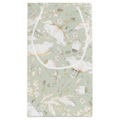 Met de hand getekende elegante moderne gouden wild klein cadeauzakje (Achterkant)