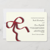 Met de hand getekende Elegante Rode Strik - Modern Kaart (Voorkant)