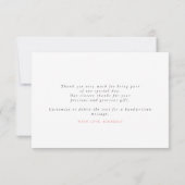 Met de hand getekende elegante wilde bloemen dank  bedankkaart (Achterkant)