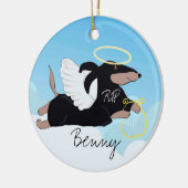 Met de hand getekende engel ter nagedachtenis van  keramisch ornament (Links)