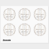 Met de hand getekende Espresso Martini Bruidsdouch Ronde Sticker (Vel)